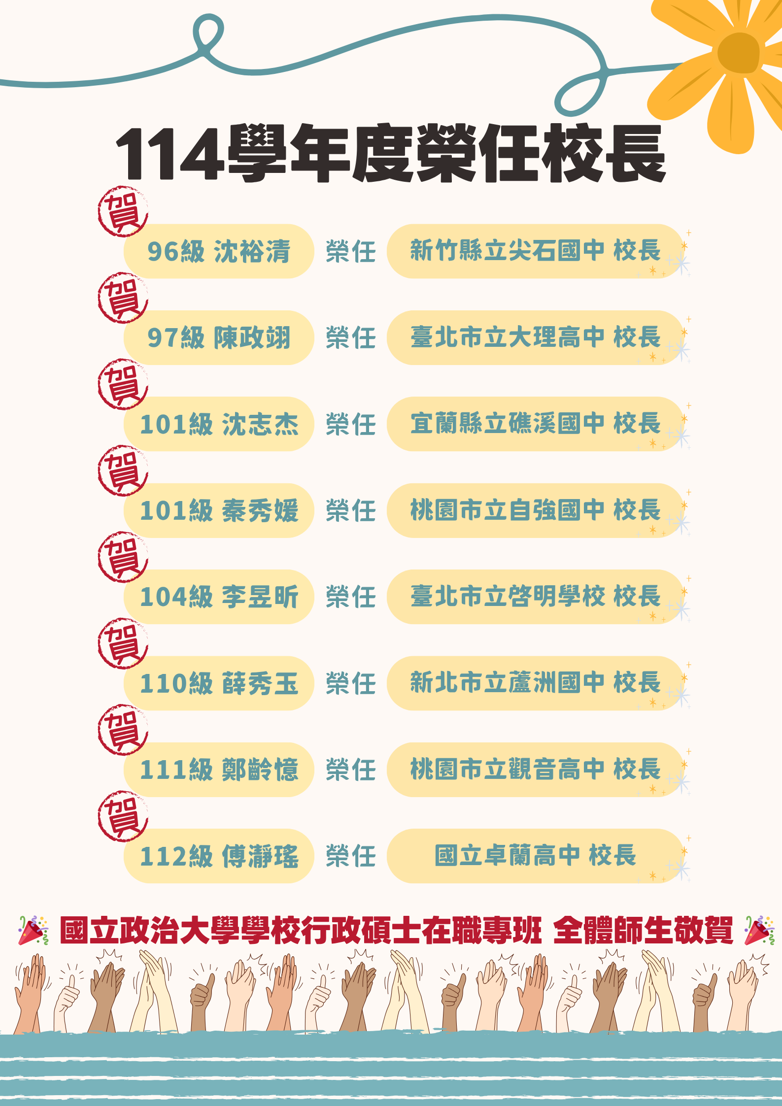 114榮任校長榮譽榜 